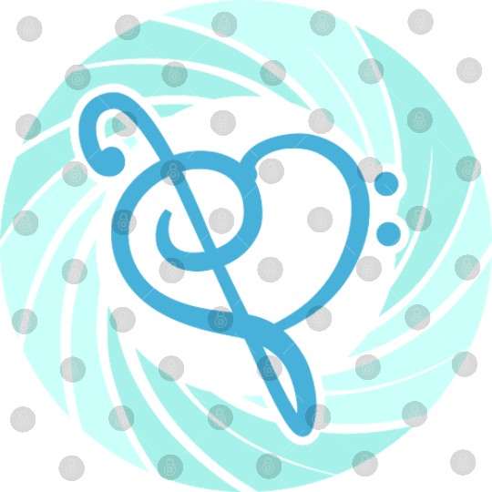 Music Bass Clef Heart Love Note Treble Sound Logo Digital Files