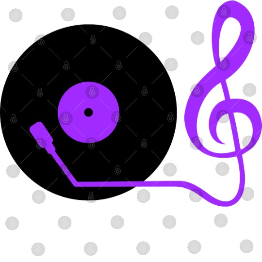 Music Clef Note Record Plate Vinyl DJ Party Treble Digital Files