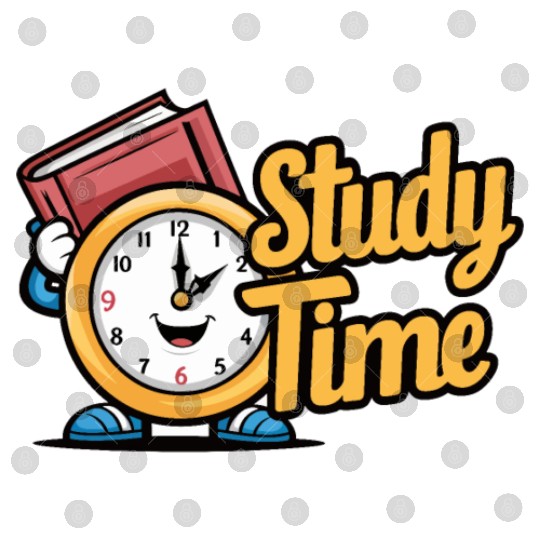 Study Time Clock Fun Desk Decor with Clock Digital Files