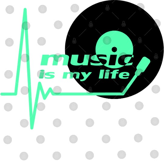 Music is my Party Life Vinyl Record Plate Pulse Digital Files