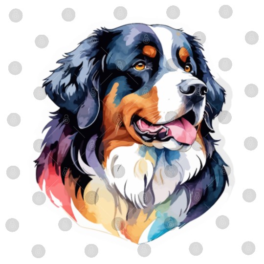 Bernese Mountain Dog Watercolor Digital Files