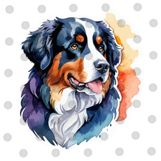 Bernese Mountain Dog Watercolor Digital Files