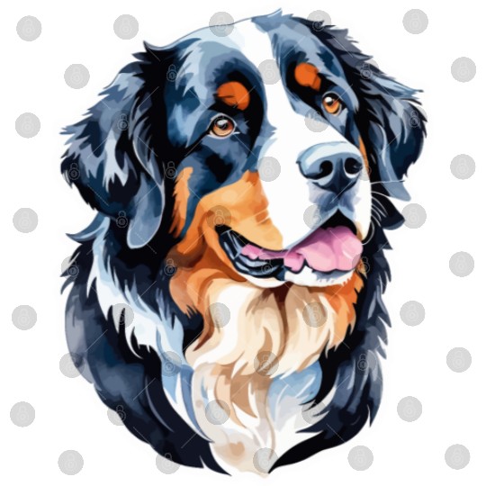 Bernese Mountain Dog Watercolor Digital Files