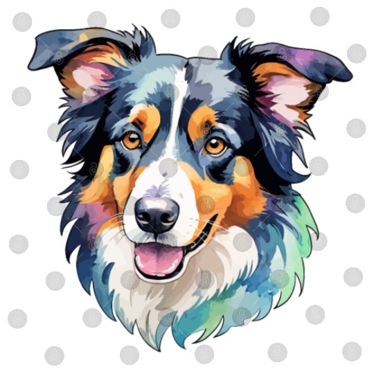 Border Collie Watercolor Digital Files