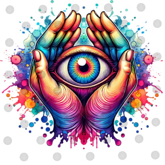 Psychedelic colorful eye Digital Files
