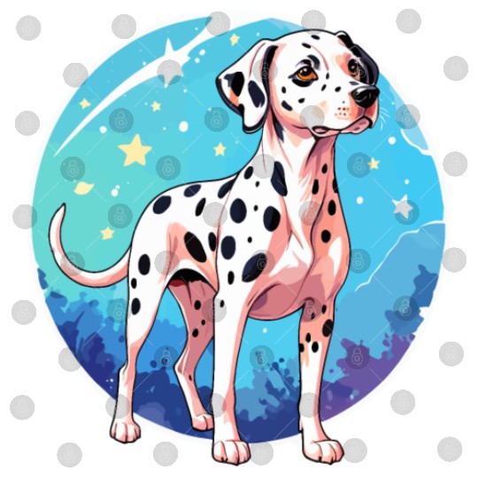 Dalmatian Dog Watercolor Digital Files