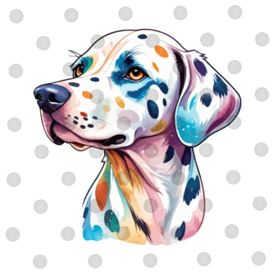 Dalmatian Dog Watercolor Digital Files