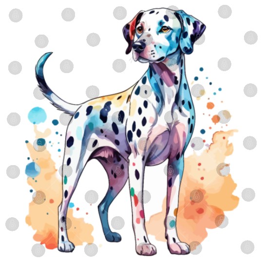 Dalmatian Dog Watercolor Digital Files