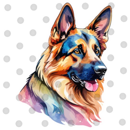 German Shepherd Watercolor Digital Files