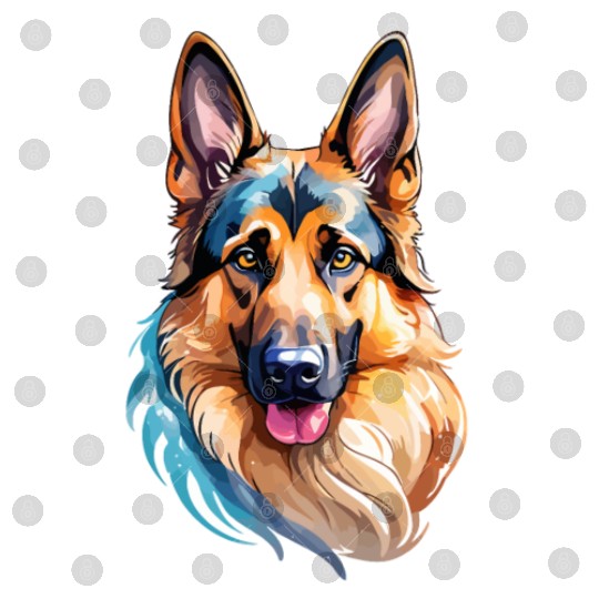 German Shepherd Watercolor Digital Files