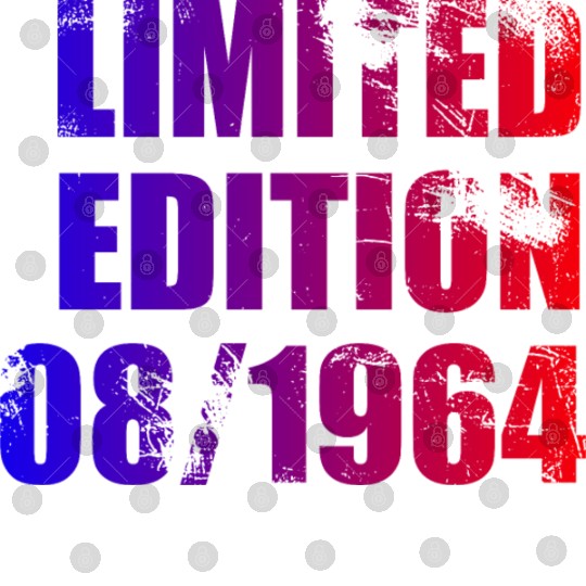 60th birthday Limited Edition 08/1964 Digital Files