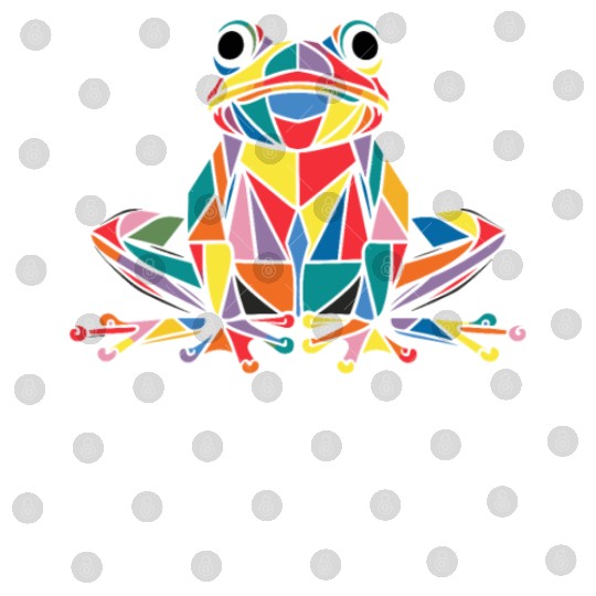 Colorful Geometric Reptiles Frog Art Design Digital Files