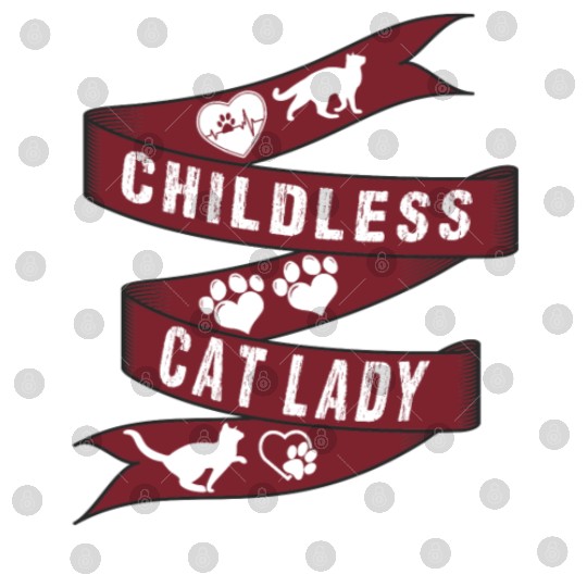 Vintage And Retro Funny Childless Cat Lady Digital Files