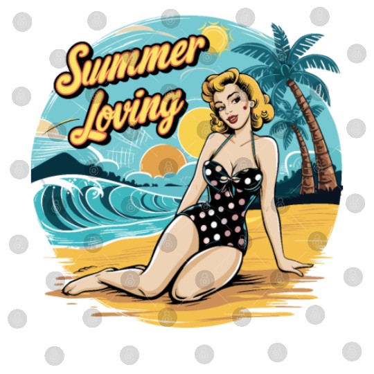 Retro Summer Loving Beach Vibes for a Beach Lover Digital Files