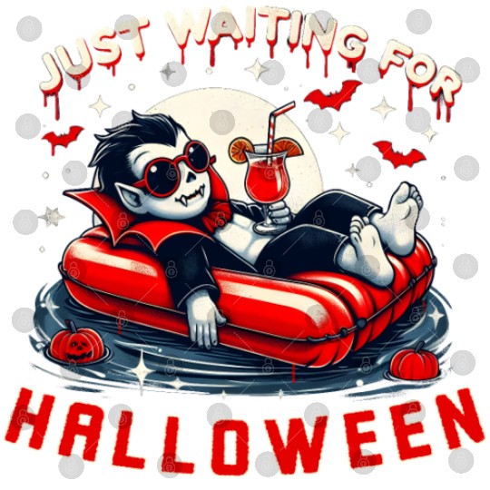 Just Waiting For Halloween Relax Summer Vampire Digital Files