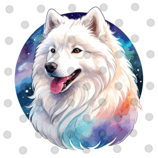 Samoyed Dog Watercolor Digital Files