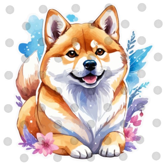 Shiba Inu Watercolor Digital Files