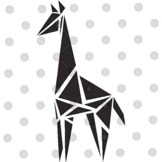 minimalist origami giraffe Digital Files