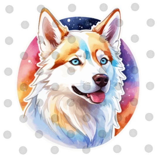 Siberian Husky Watercolor Digital Files