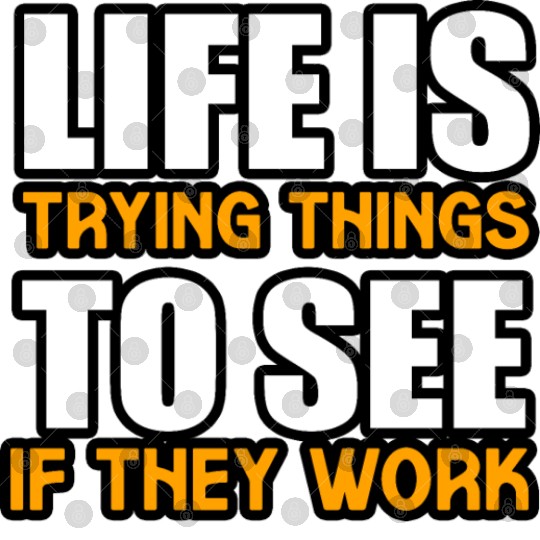 LIFE IS TRYING THINGS TO SEE IF THEY WORK Digital Files