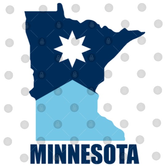 The new Flag of Minnesota State and map Digital Files