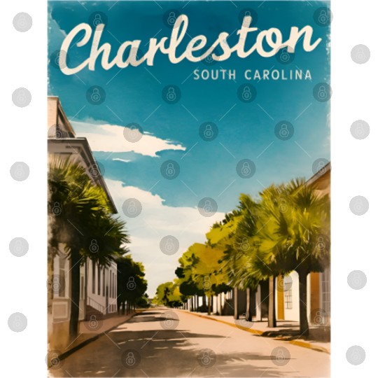 Vintage Travel Charleston South Carolina Retro Digital Files