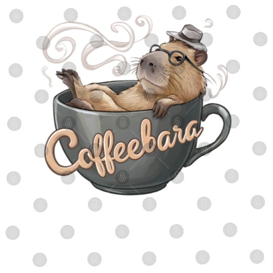 Coffeebara Capybara Coffedrinker Digital Files
