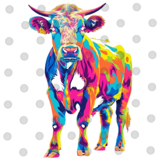 Hereford Cattle Farmer Popart Digital Files