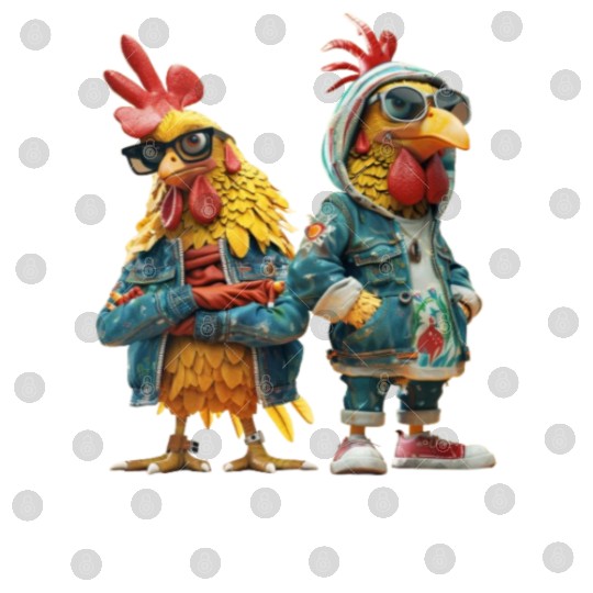Chickens looking cool in trendy Digital Files