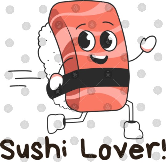 Sushi lover enjoy eating japanese sushi Digital Files