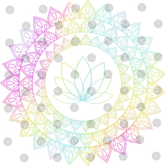 Retro Colorful Lotus Zen Meditation Digital Files