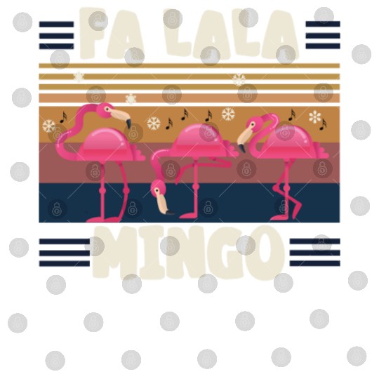 Candy Cane Flamingoes Fa La La MINGO Flamingo Digital Files
