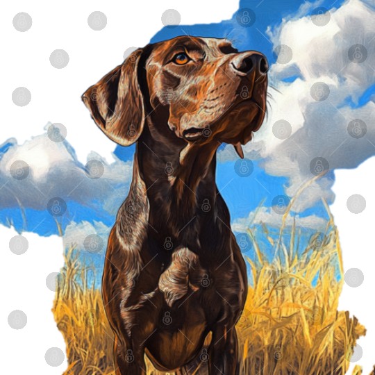 German Shorthaired Pointer Watercolor Picture Digital Files