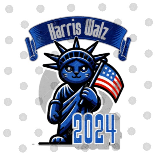Cat Lady Harris Walz Statue of Liberty 2024 Digital Files