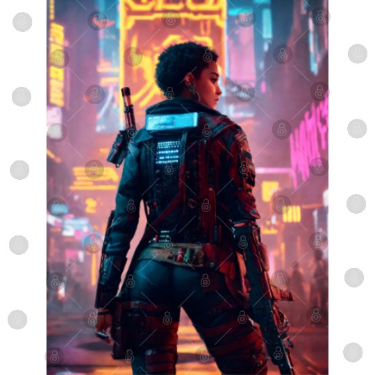 Cyberpunk Warrior: Sentinel of the Neon Streets Digital Files