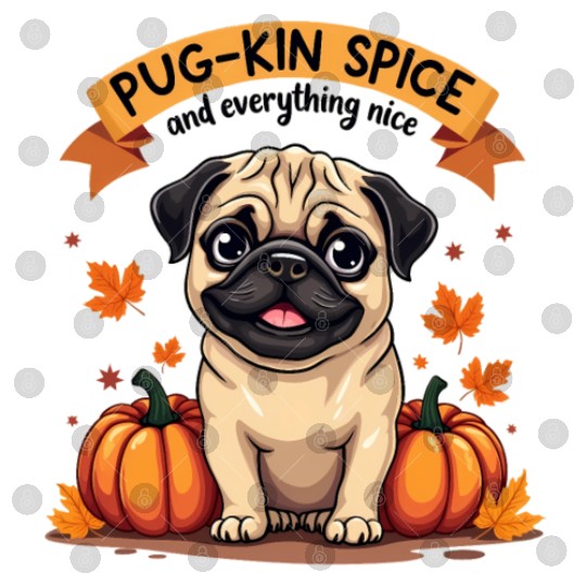 PUG-KIN SPICE PUG LOVERS HALLOWEEN PUMPKIN Digital Files