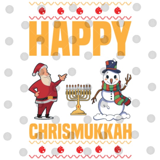 Happy Chrismukkah Funny Hanukkah Christmas Santa Digital Files