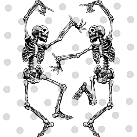 Dancing Skeletons white bg Digital Files