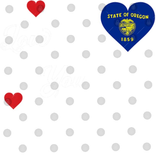 I Love Oregon USA With Oregon Flag In a Heart Prem Digital Files