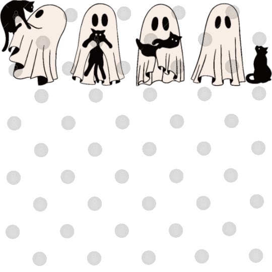 Funny Ghost Black Cat Spooky Season Trick Or Treat Digital Files