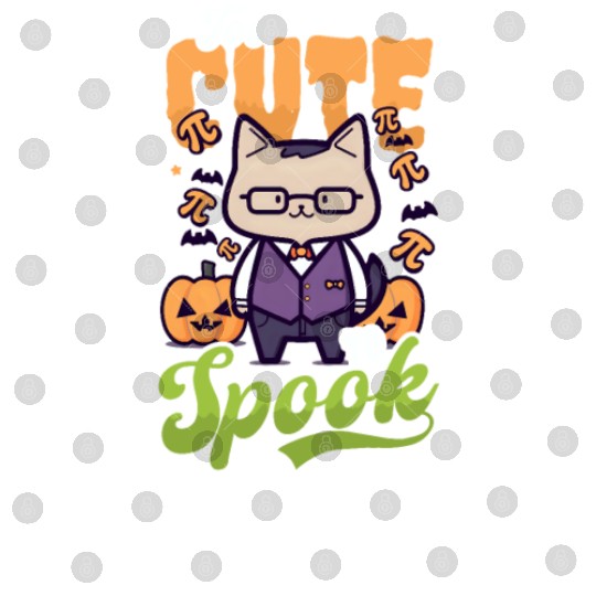 Halloween Math Teacher Too Cute To Spook Cat Digital Files