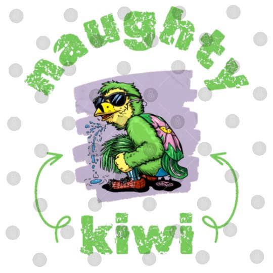 Funny naughty green kiwi bird Digital Files