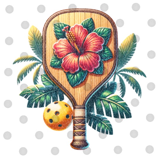 Hibiscus Flower Pickleball Digital Files
