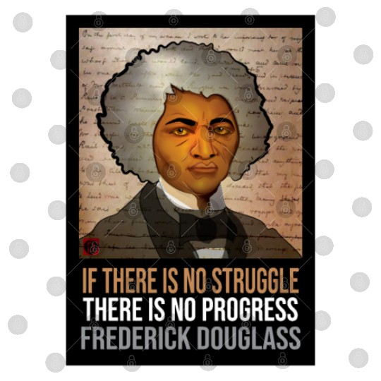 Frederick Douglass illustrated portrait and quote Digital Files