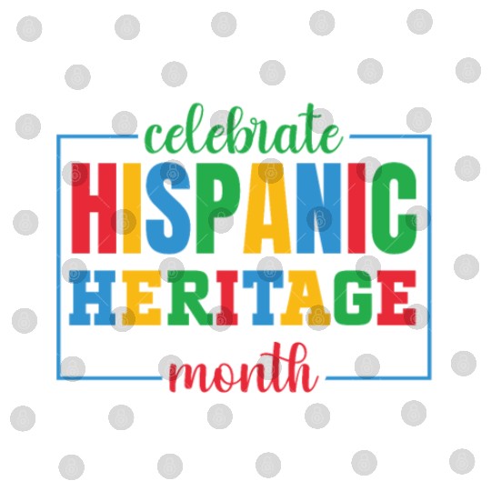 Hispanic heritage month colorful text image colorf Digital Files
