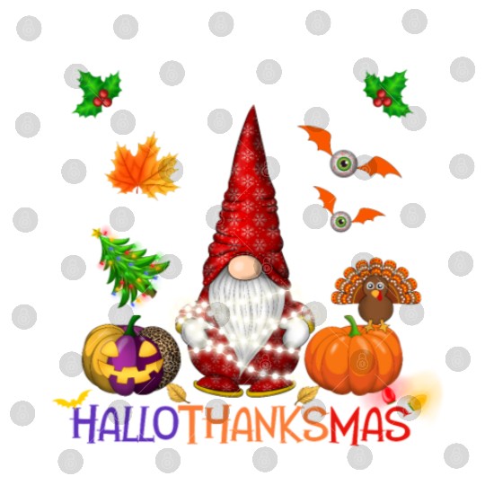 Happy HalloThanksMas Gnome Digital Files
