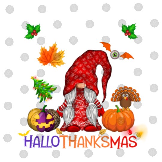 Happy HalloThanksMas Gnome Digital Files