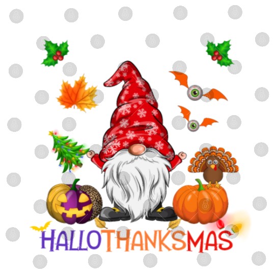 Happy HalloThanksMas Gnome Digital Files
