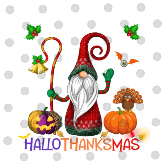 Happy HalloThanksMas Gnome Digital Files