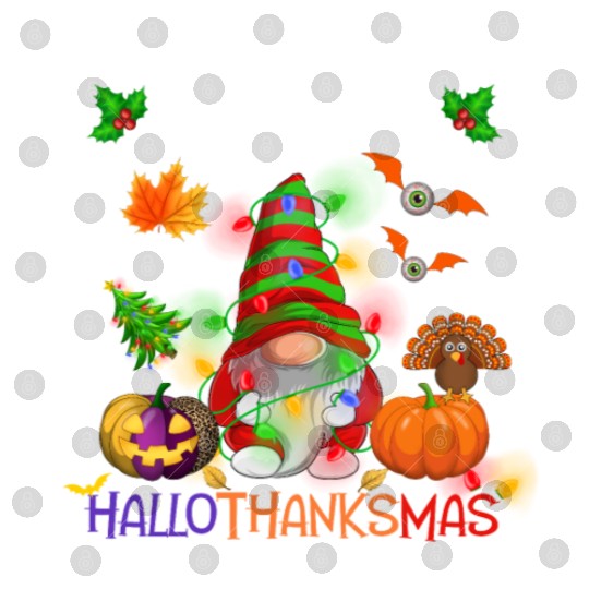 Happy HalloThanksMas Gnome Digital Files